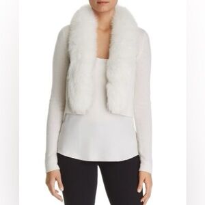 Cashmere by Bloomingdale’s 
Size Large fur trimmed bolero